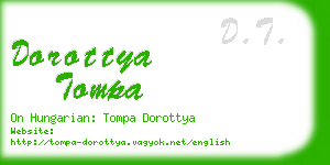 dorottya tompa business card